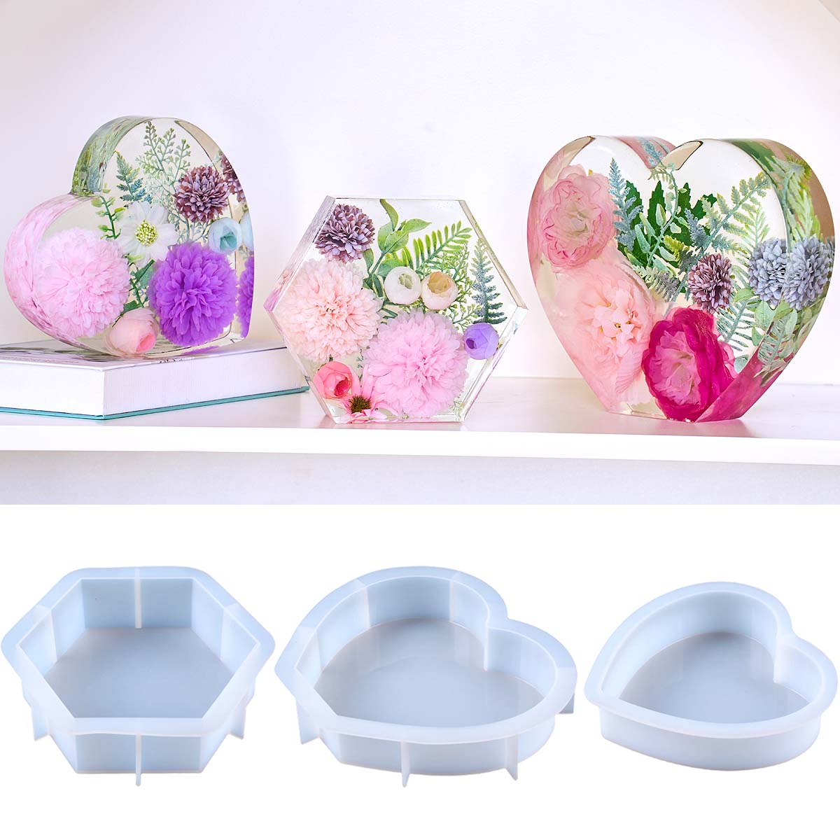 Flower Preservation Resin - Stampo in silicone grande a forma