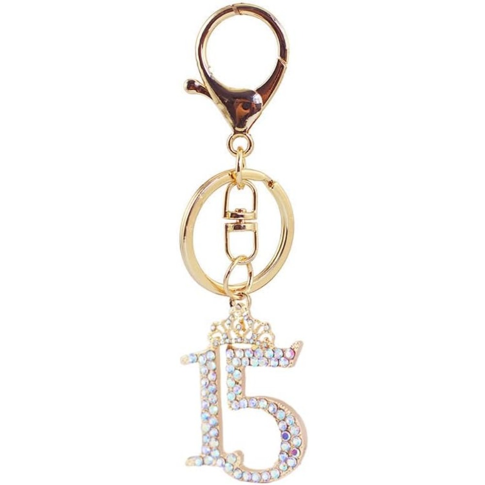 Resin Glitter Pack - Portachiavi Auto con Numero 15 Scintillante