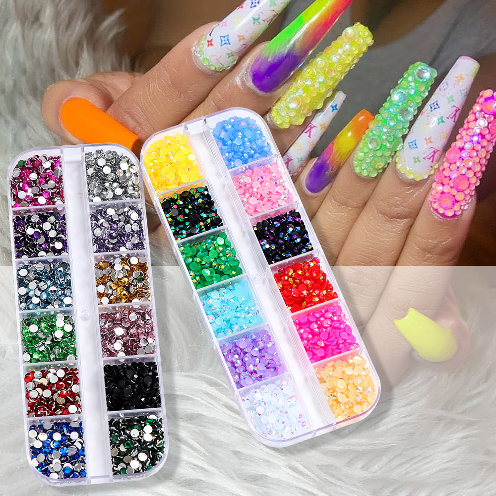 Resin Glitter Pack - Set di 2400 strass AB Jelly