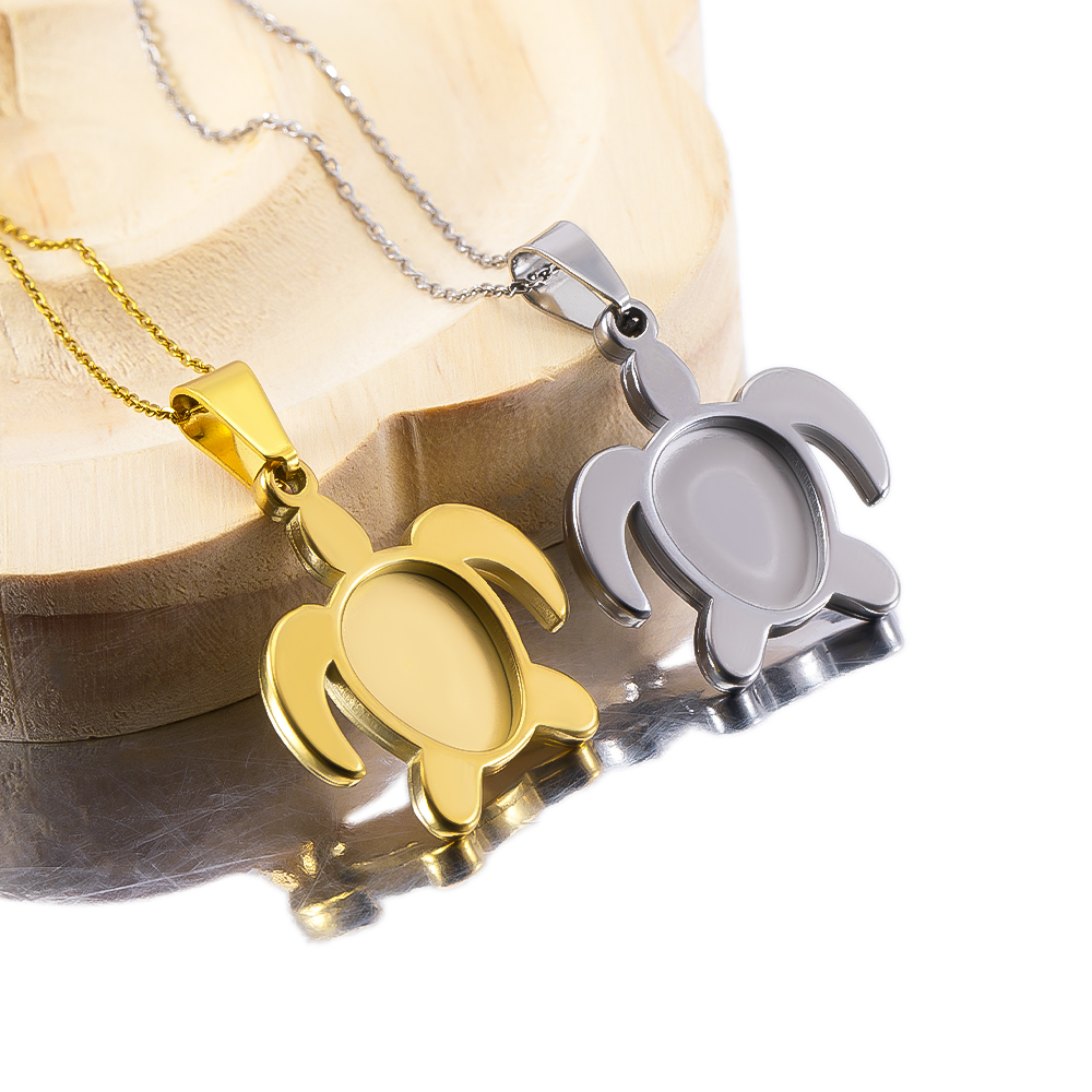 Bezels Set Pendant - 1pz/5pz Base per Cabochon a Forma