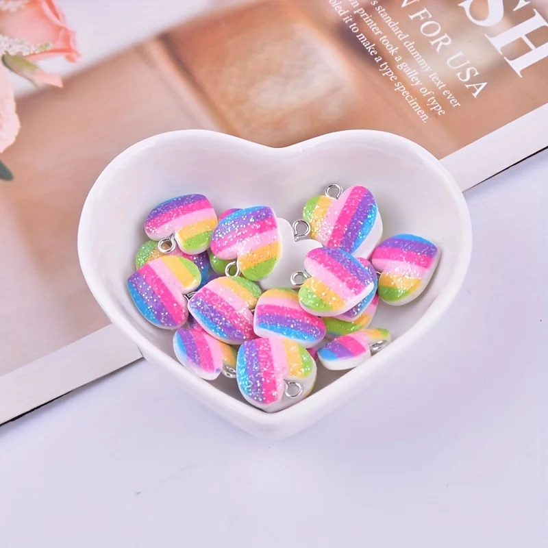 10 Pezzi Ciondoli a Cuore in R - Resin Crafts Diy recensione e prezzo